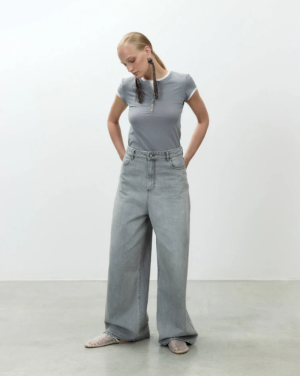 PANTS SUPER FLARE GRIGIO